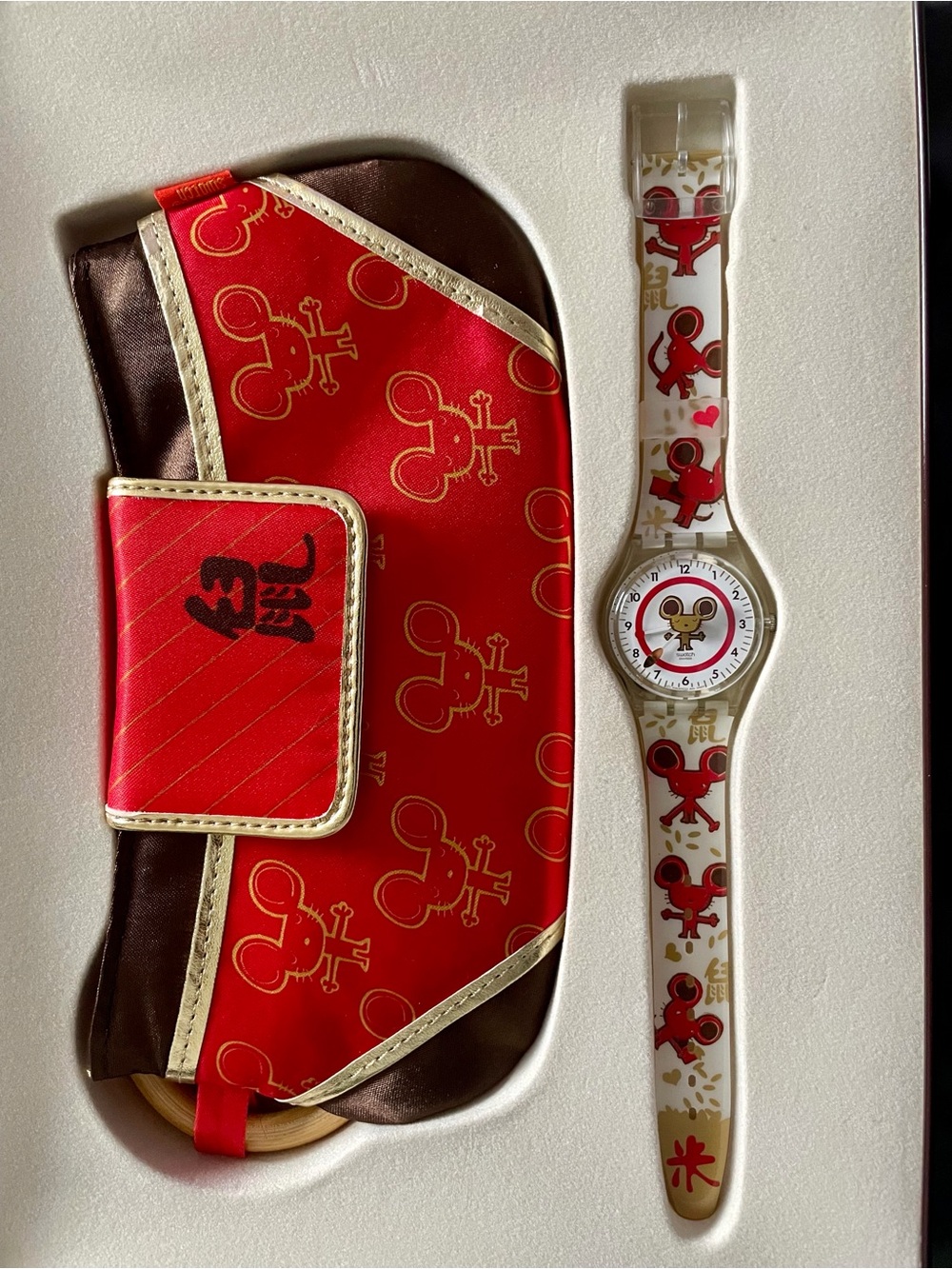 Swatch Year of the Rat Watch with Matching Pouch